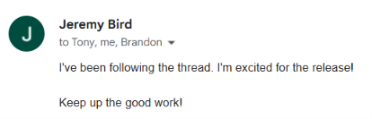 Makko.ai: Jeremy Bird: “Keep up the good work!”